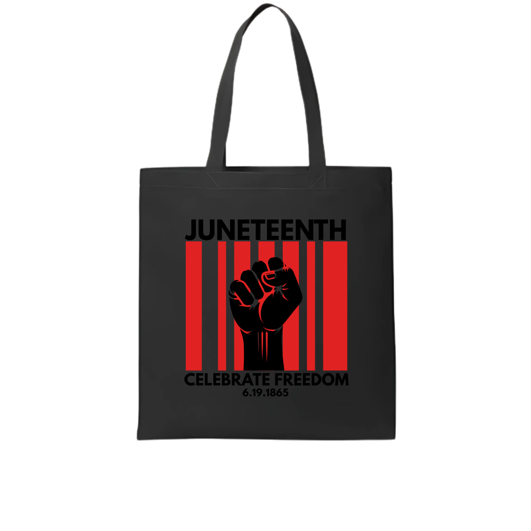 Juneteenth Celebrate Freedom Tote Black