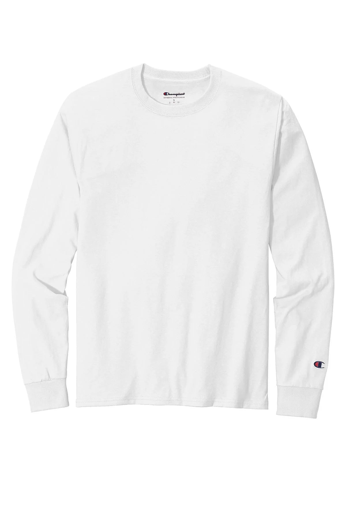 Champion Heritage 5.2-Oz. Jersey Long Sleeve Tee | White