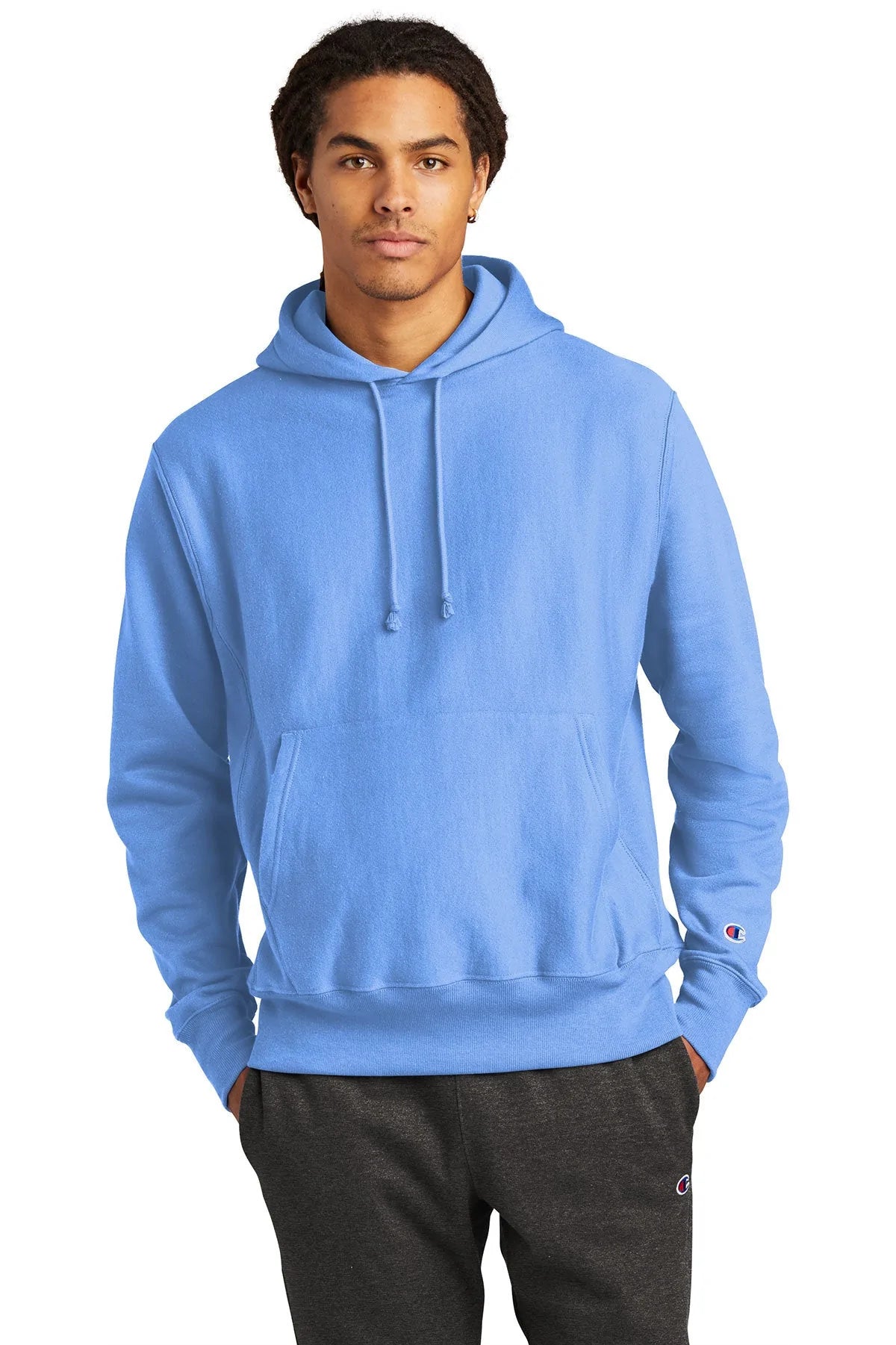 Champion Reverse Weave Hooded Sweatshirt | Light Blue