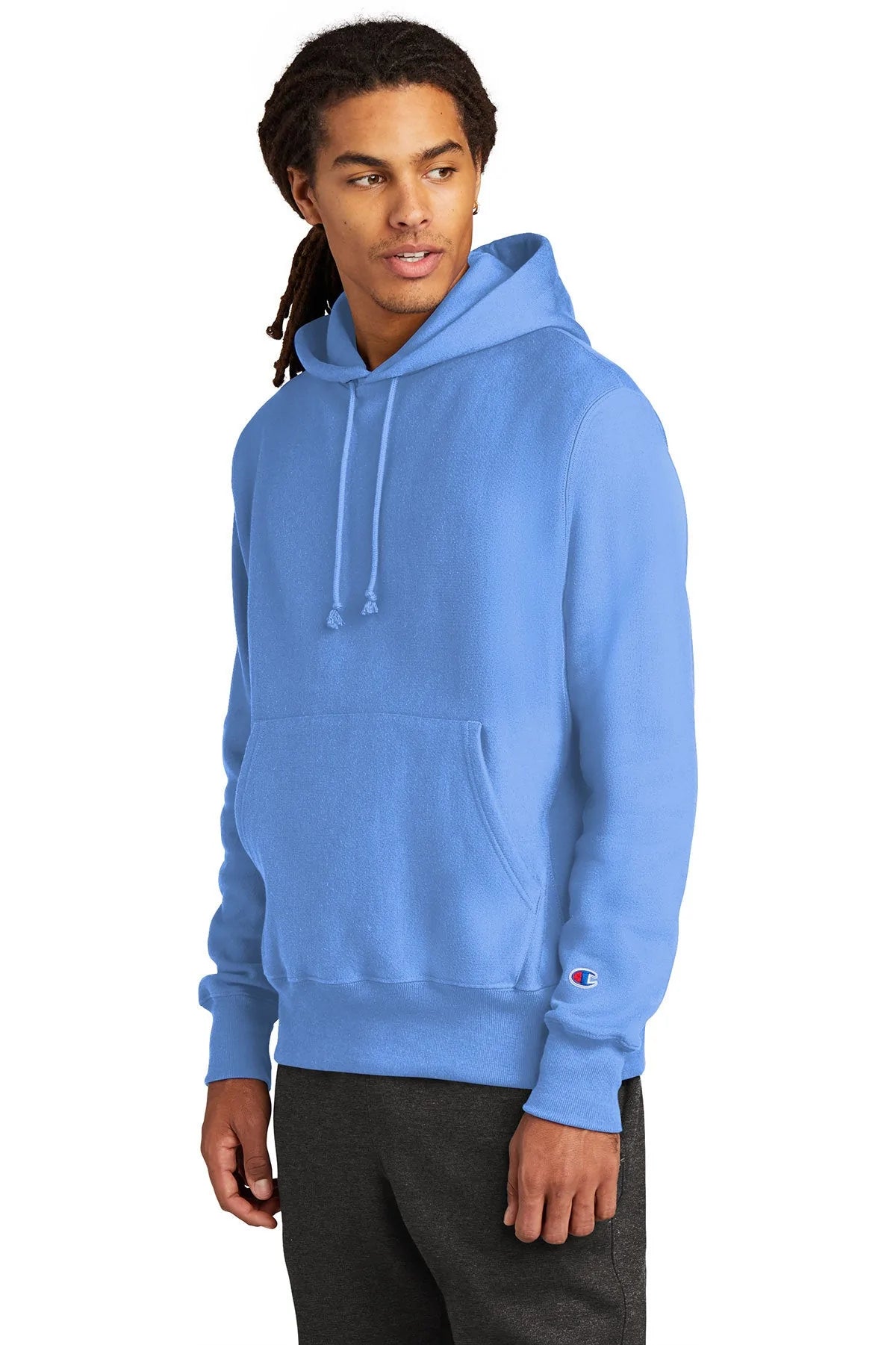 Champion Reverse Weave Hooded Sweatshirt | Light Blue