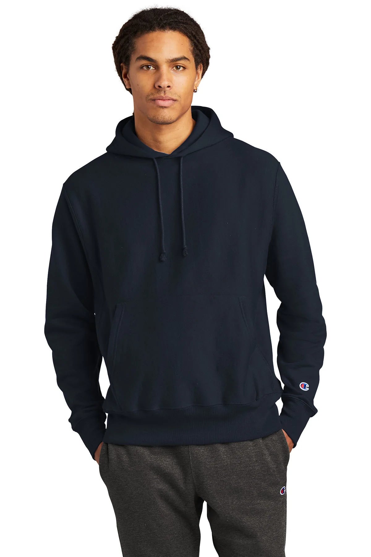 Champion Reverse Weave Hooded Sweatshirt | Navy