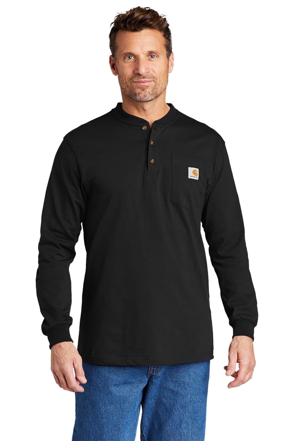 Carhartt® Long Sleeve Henley T-Shirt | Black