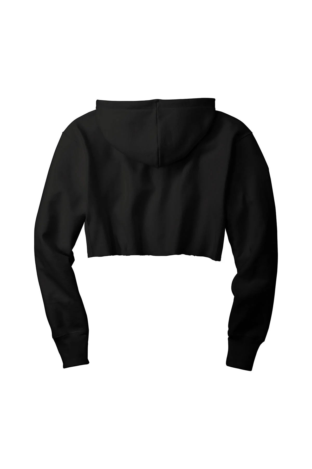 Champion Women's Reverse Weave Cropped Cut-Off Hooded Sweatshirt | Black