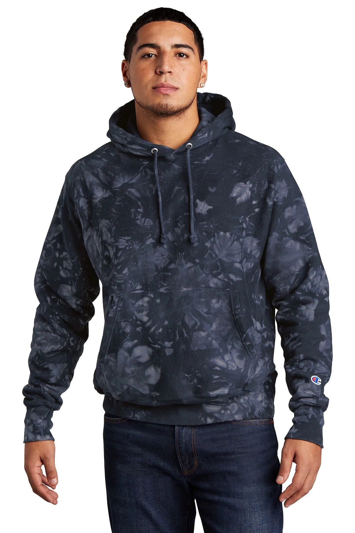 Copy of Champion Reverse Weave Scrunch-Dye Tie-Dye Hooded Sweatshirt | Navy