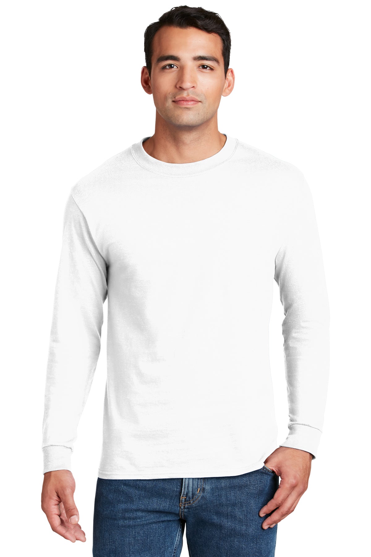 Hanes Beefy-T - 100% Cotton Long Sleeve T-Shirt