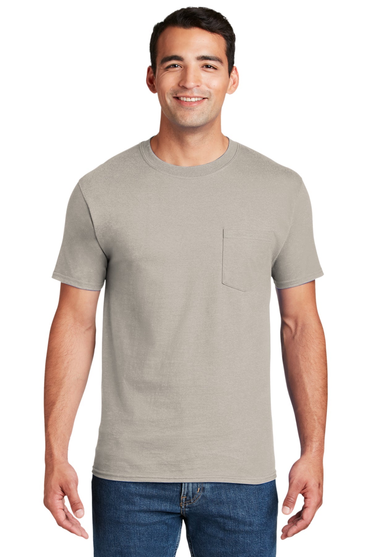 Hanes Beefy-T - 100% Cotton T-Shirt with Pocket 5190