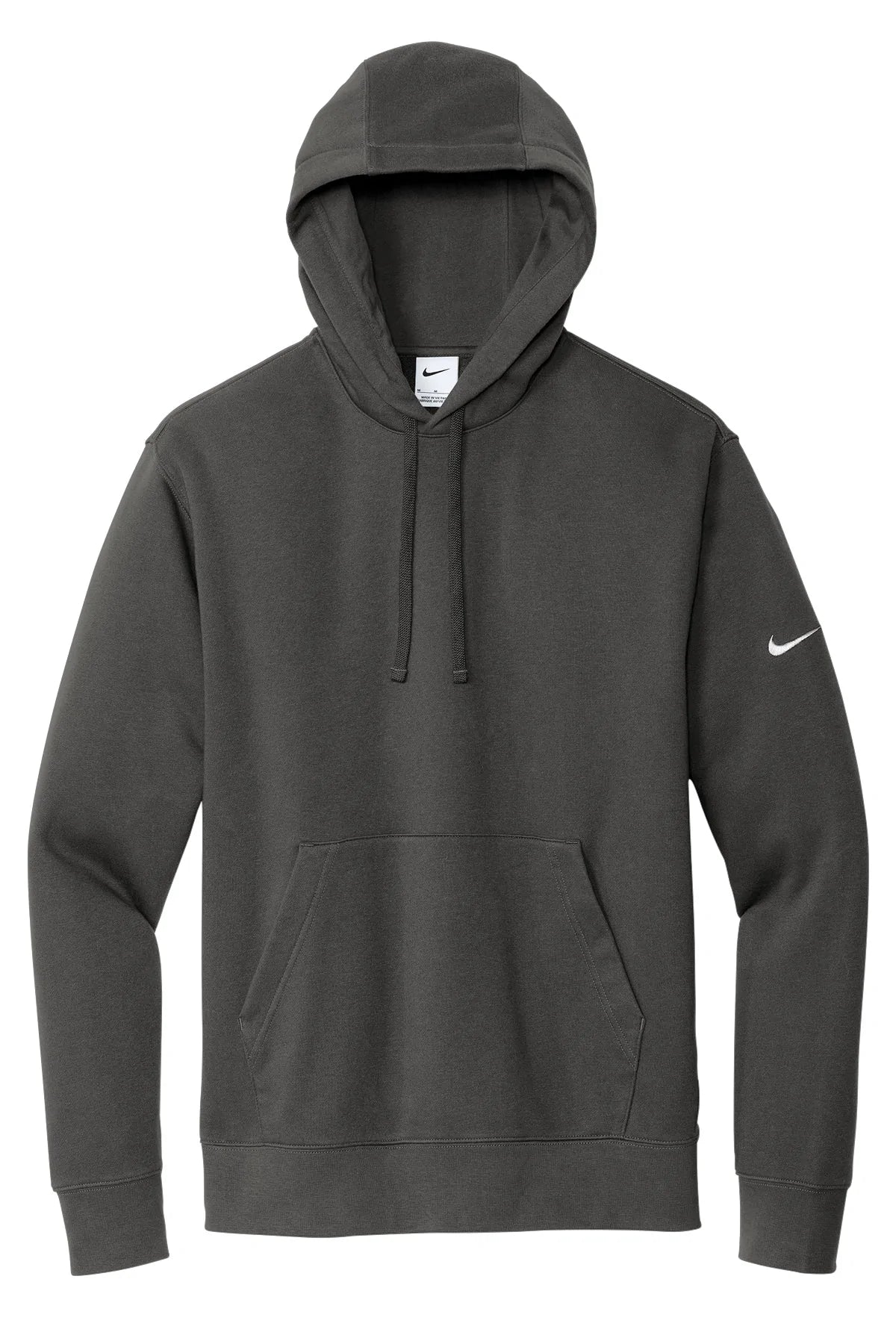 Nike Club Fleece Sleeve Swoosh Pullover Hoodie NKDR1499 NEW | Anthracite