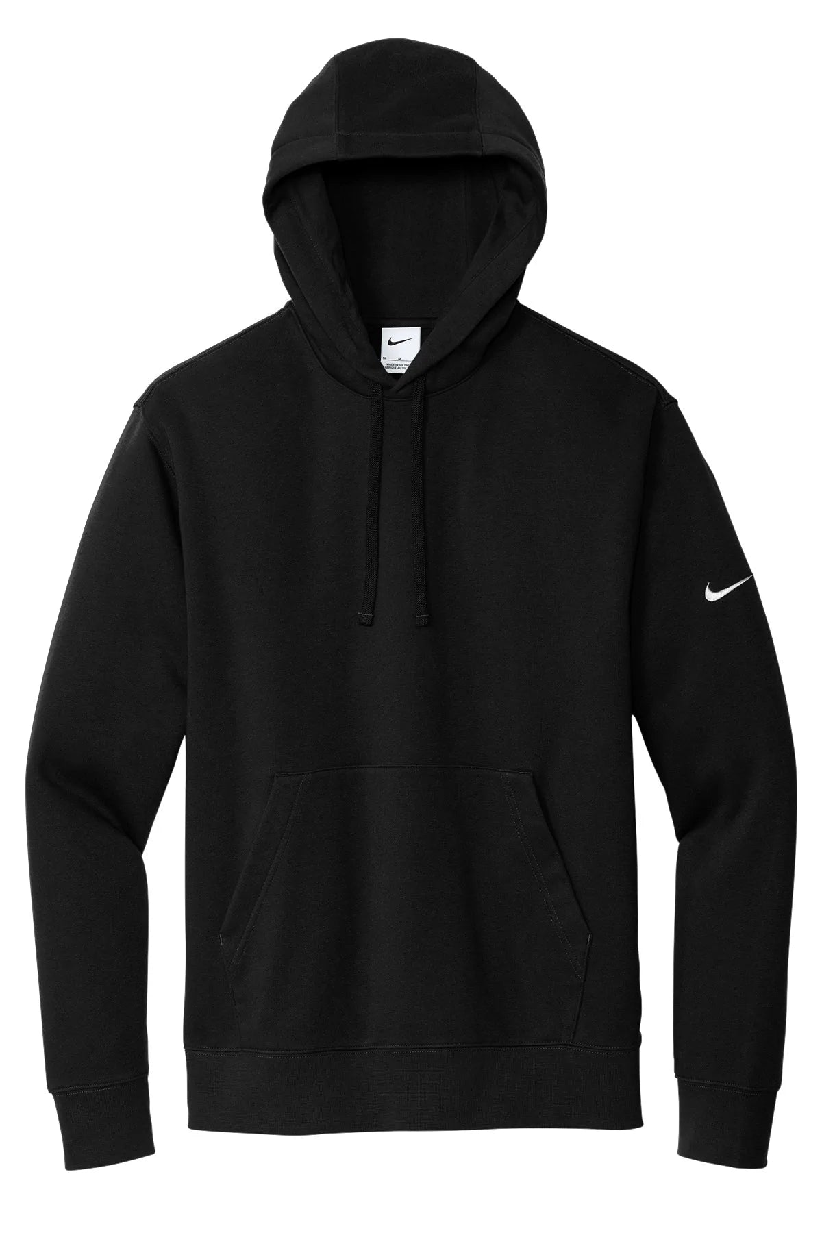 Nike Club Fleece Sleeve Swoosh Pullover Hoodie NEW | Black