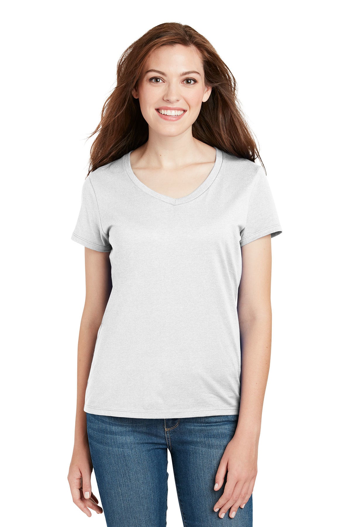 Hanes Ladies Perfect-T Cotton V-Neck T-Shirt S04V