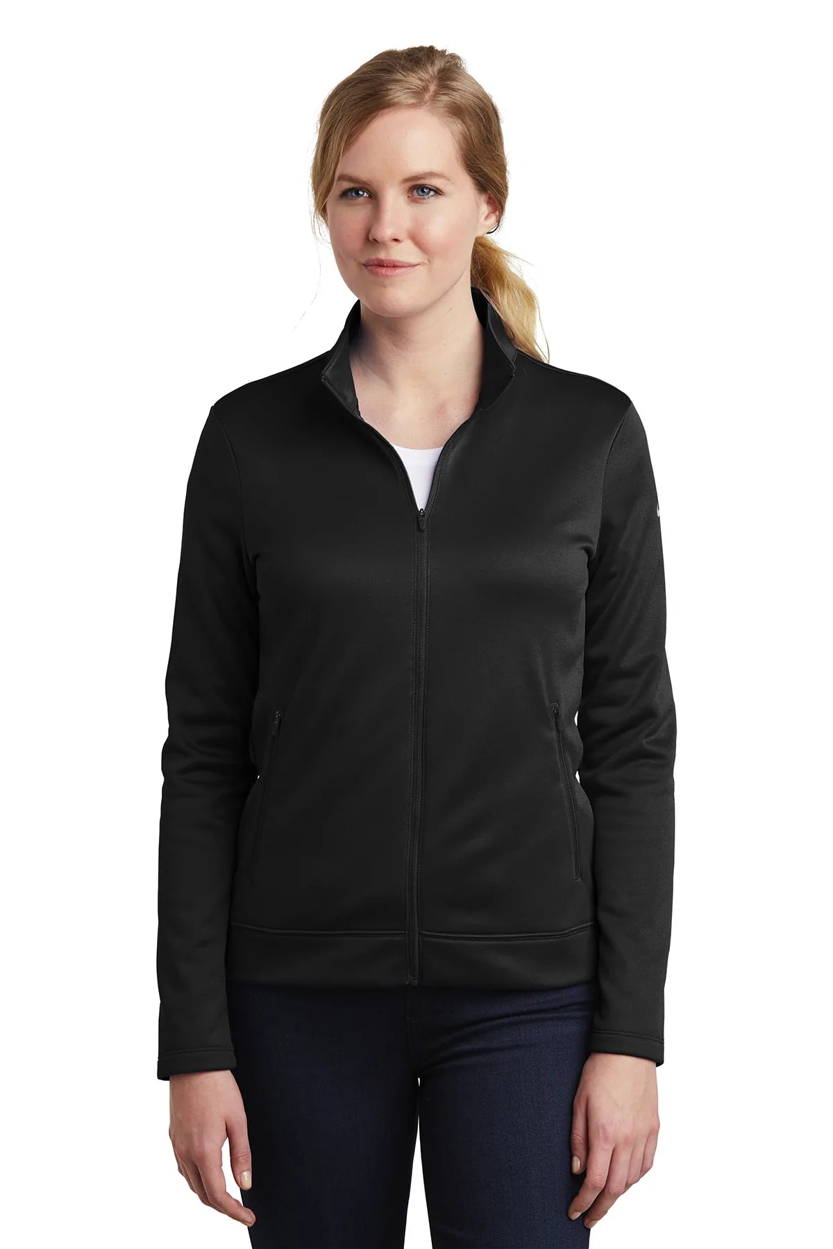Nike Ladies Therma-FIT Full-Zip Fleece NKAH6260 | Black