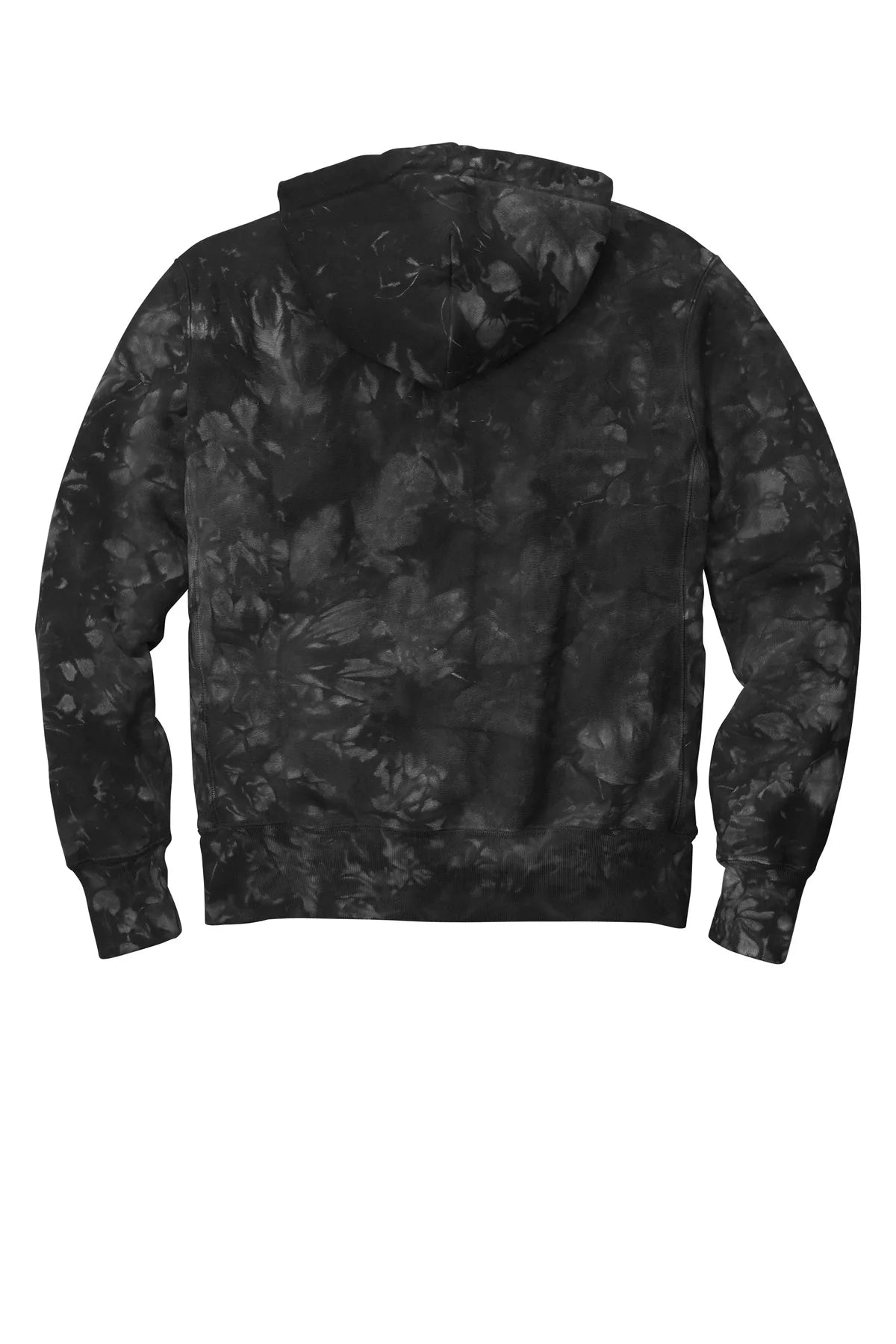 Champion Reverse Weave Scrunch-Dye Tie-Dye Hooded Sweatshirt | Black