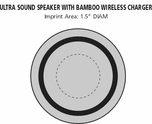 Ultra Sound Speaker with Bamboo Wireless Charger (25pcs)