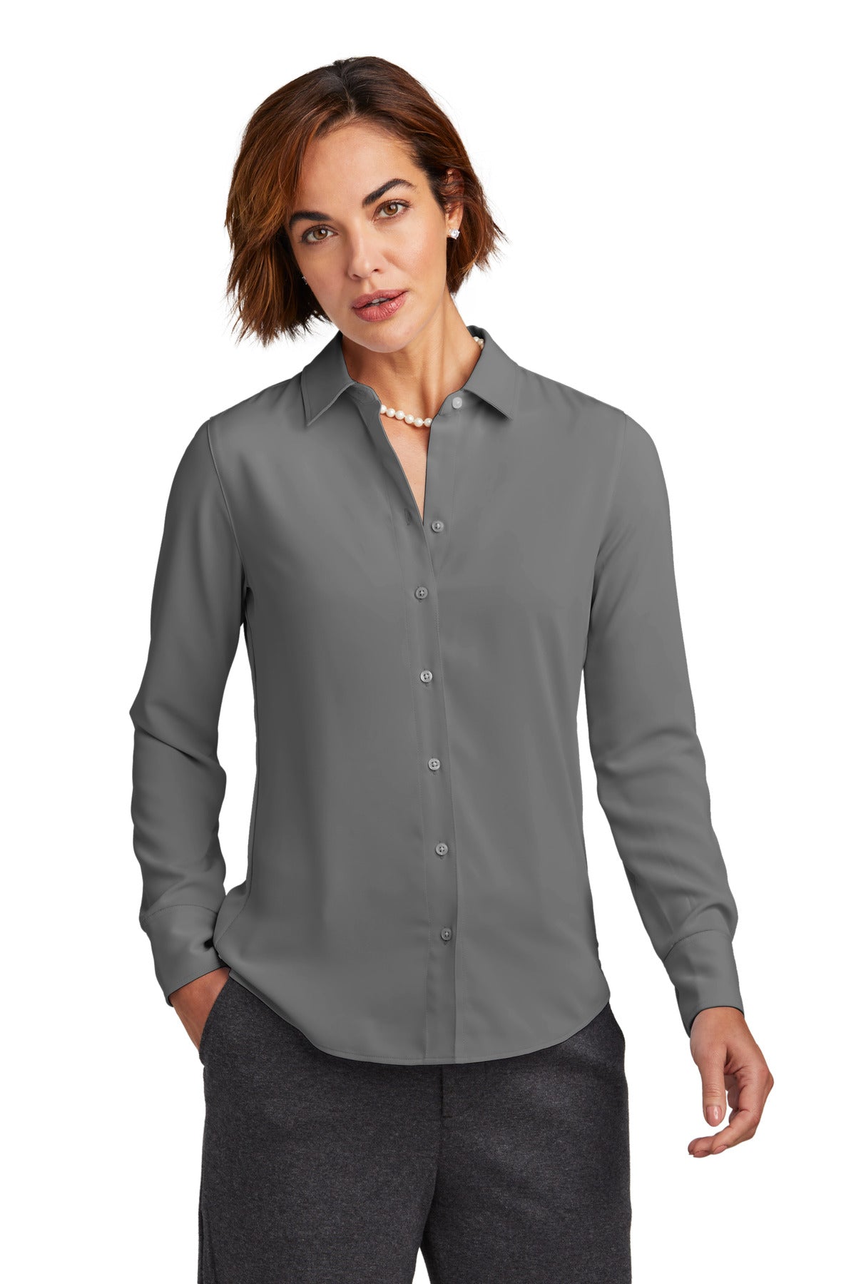 Brooks Brothers ®  Women's Full-Button Satin Blouse