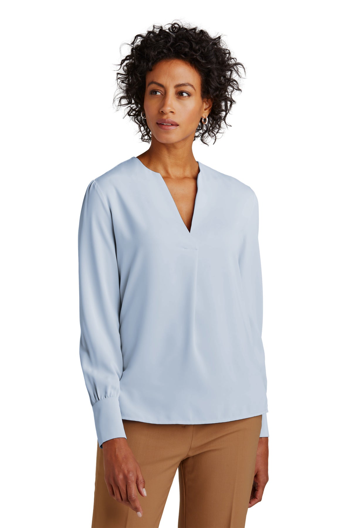 Brooks Brothers ®  Women's Open-Neck Satin Blouse