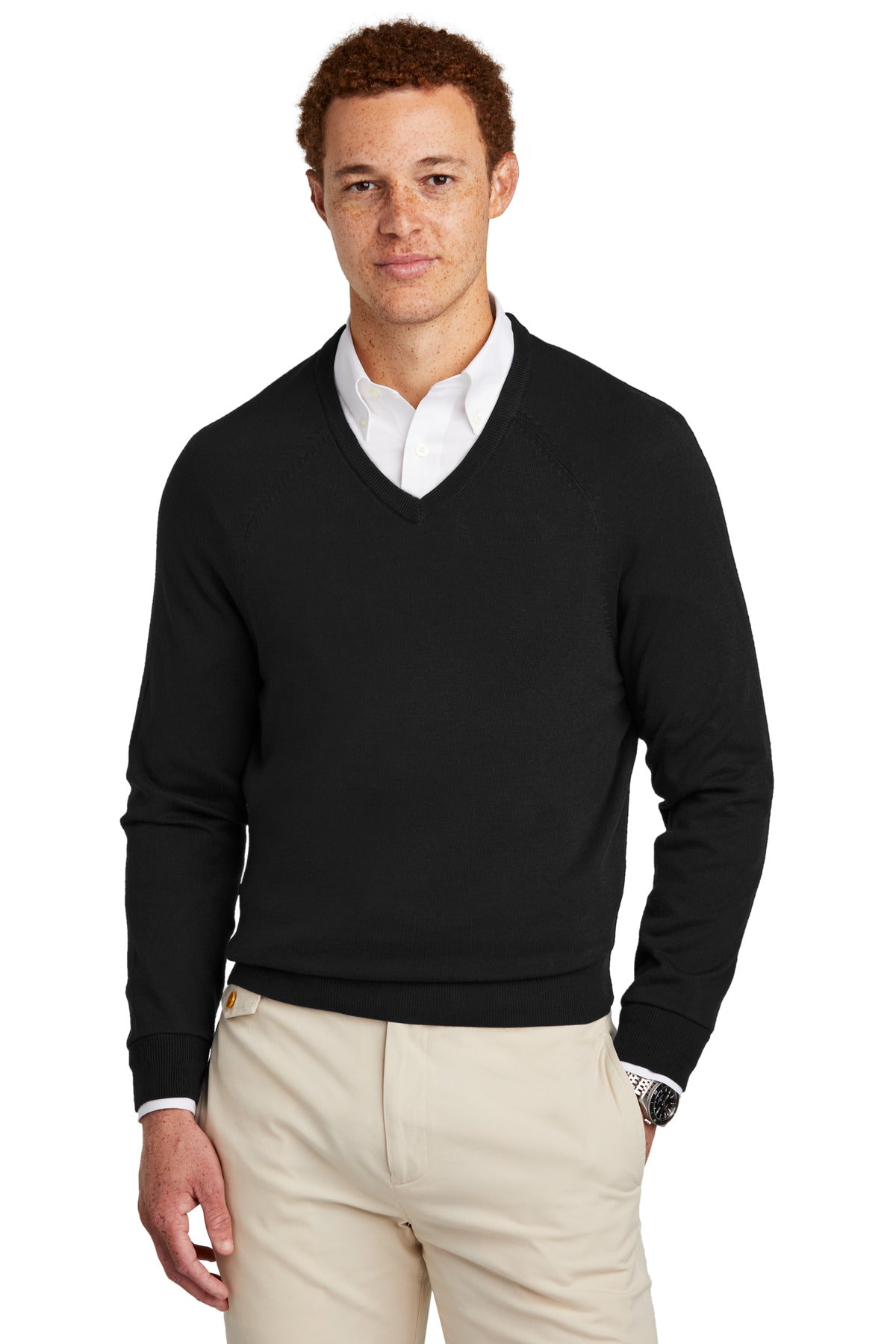 Brooks Brothers ®  Cotton Stretch V-Neck Sweater