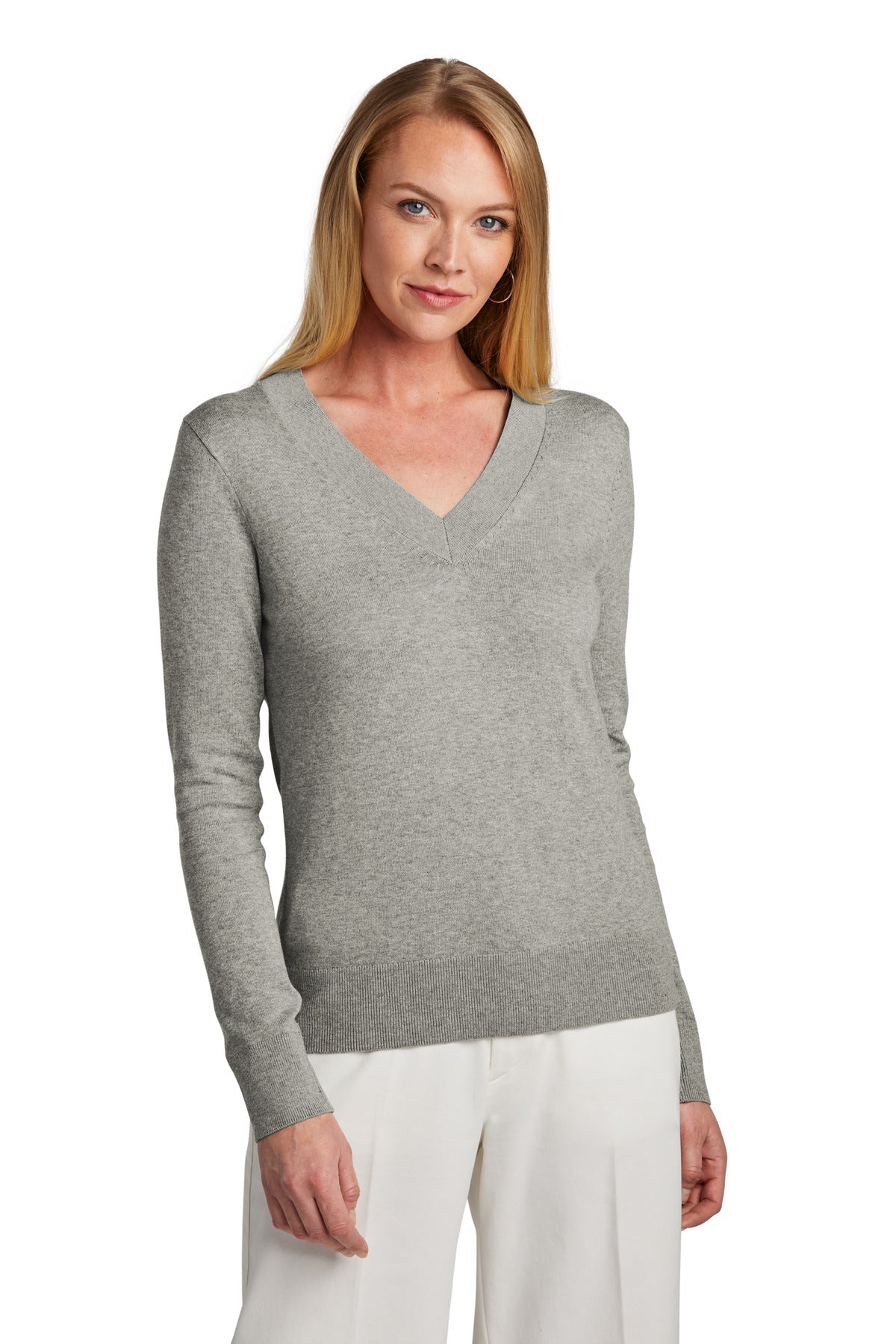 Brooks Brothers ®  Women's Cotton Stretch V-Neck Sweater