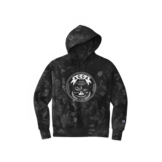 ACCA Champion Reverse Weave Scrunch-Dye Tie-Dye Hooded Sweatshirt | Black