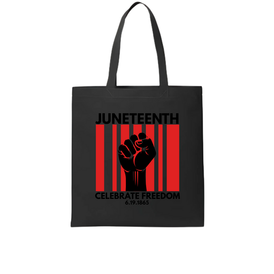 Juneteenth Celebrate Freedom Tote Black