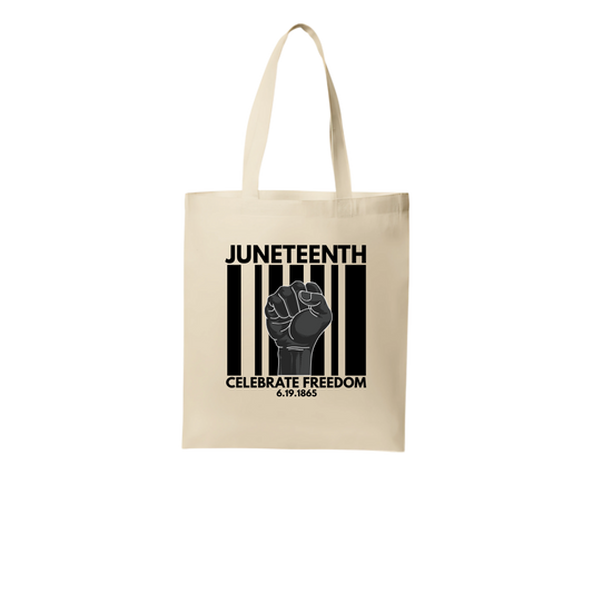 Juneteenth Celebrate Freedom Tote Tan