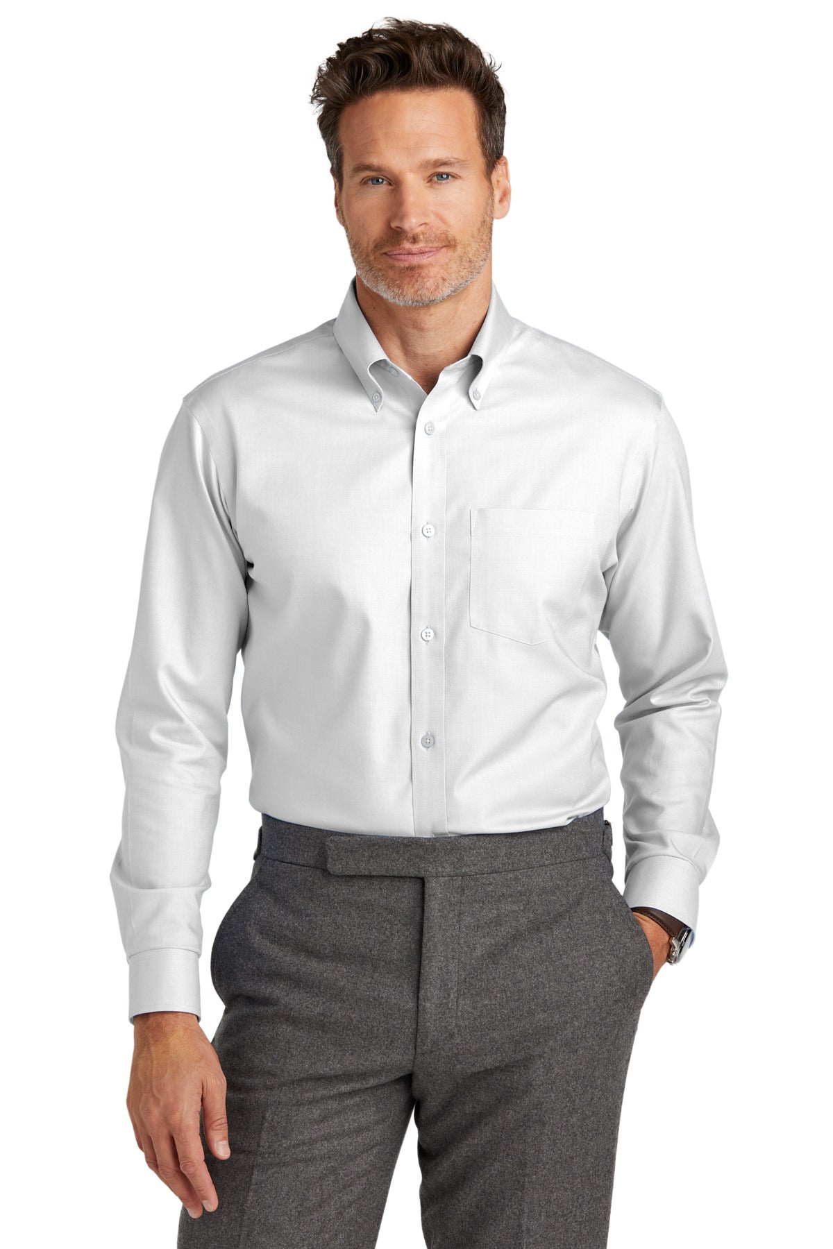 Brooks Brothers ®  Tall Wrinkle-Free Stretch Nailhead Shirt
