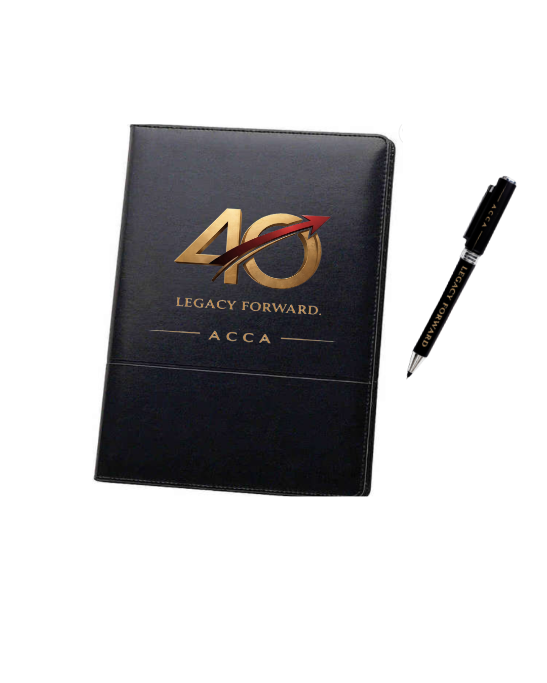 Leather Folio & Pen Combo