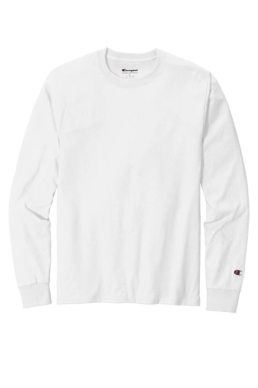 Champion Heritage 5.2-Oz. Jersey Long Sleeve Tee | White