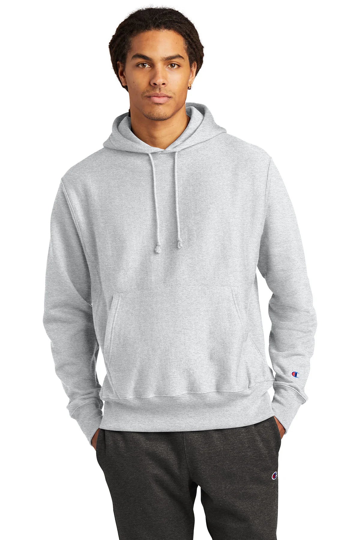 Champion Reverse Weave Hooded Sweatshirt| Ash
