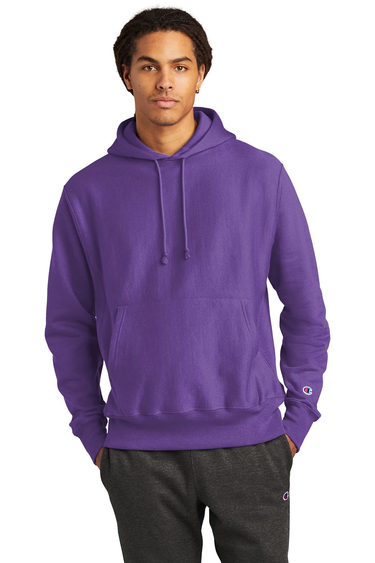 Champion Reverse Weave Hooded Sweatshirt | Purple