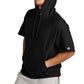 Champion Reverse Weave Short Sleeve Hooded Sweatshirt  | Black