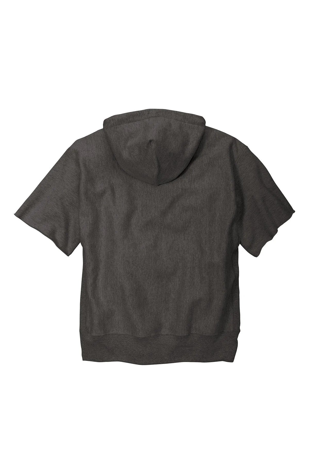 Champion Reverse Weave Short Sleeve Hooded Sweatshirt | Charcoal Heather