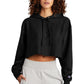 Champion Women's Reverse Weave Cropped Cut-Off Hooded Sweatshirt | Black