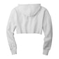 Champion Women's Reverse Weave Cropped Cut-Off Hooded Sweatshirt | White