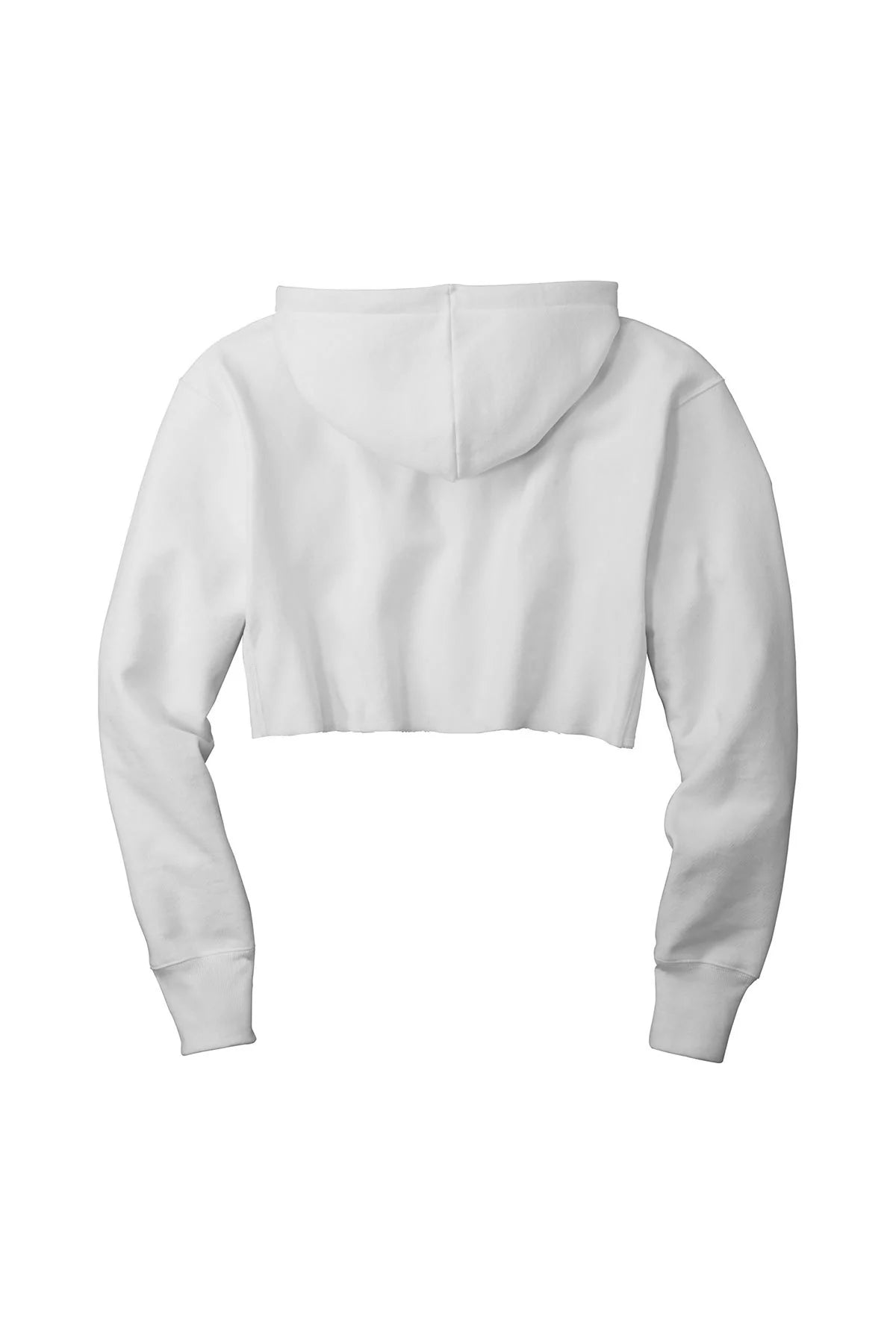 Champion Women's Reverse Weave Cropped Cut-Off Hooded Sweatshirt | White