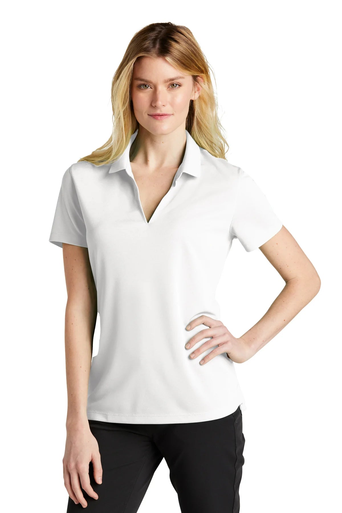 Nike Ladies Dri-FIT Micro Pique 2.0 Polo | White