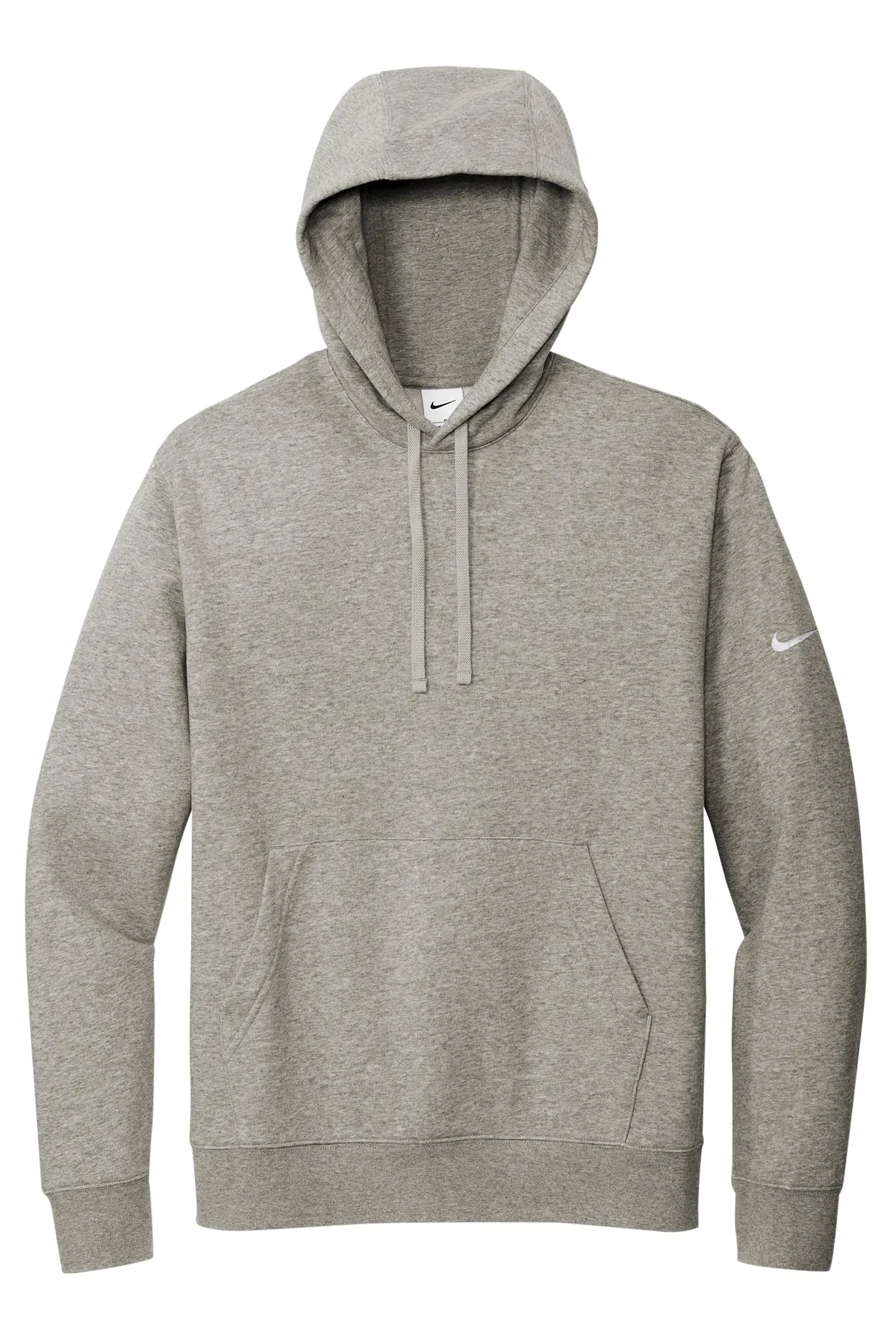 Nike Club Fleece Sleeve Swoosh Pullover Hoodie | Dark Grey Heather
