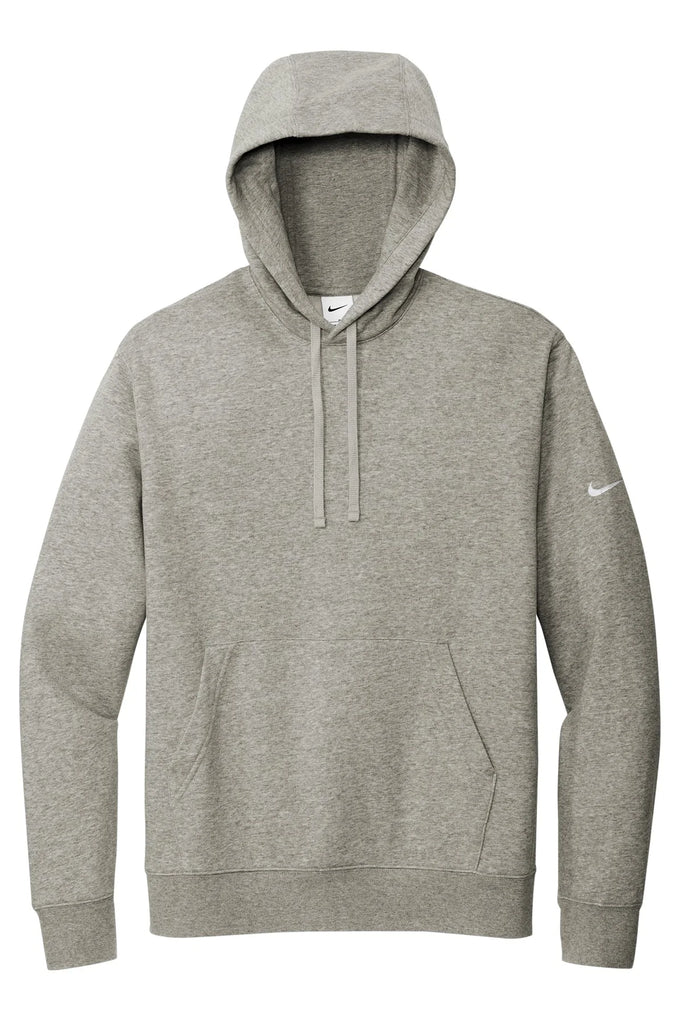 Nike Club Fleece Sleeve Swoosh Pullover Hoodie | Dark Grey Heather