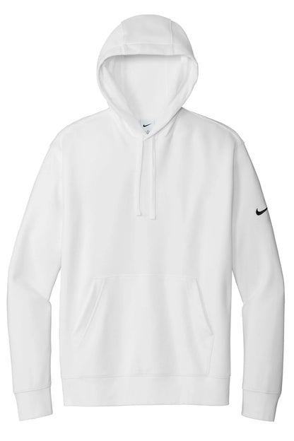 Nike Club Fleece Sleeve Swoosh Pullover Hoodie NEW | White