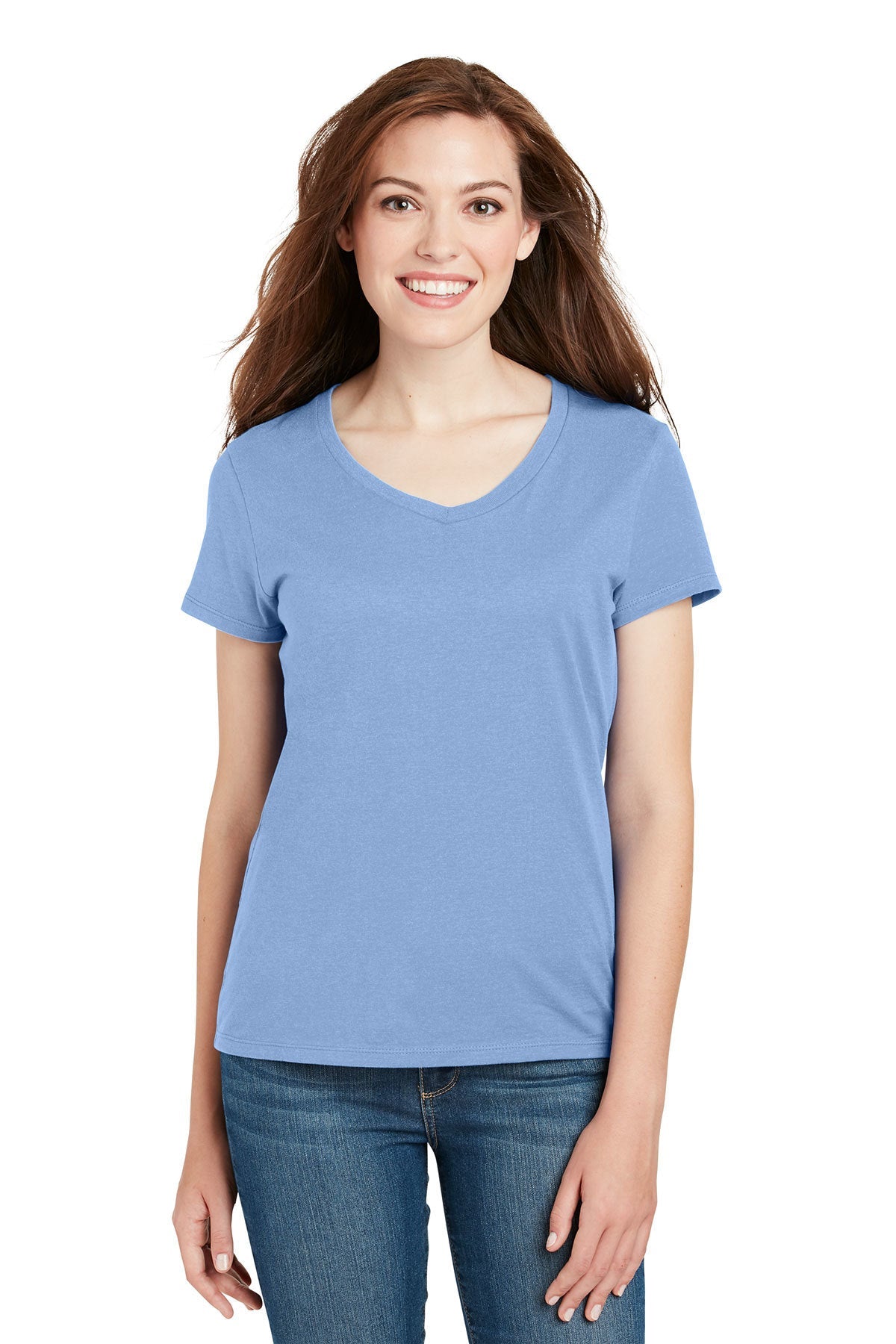 Hanes Ladies Perfect-T Cotton V-Neck T-Shirt S04V