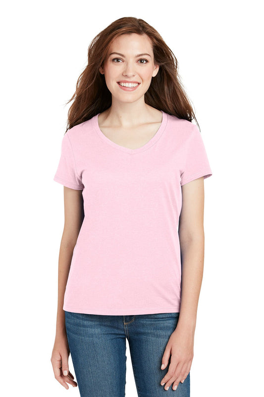 Hanes Ladies Perfect-T Cotton V-Neck T-Shirt S04V