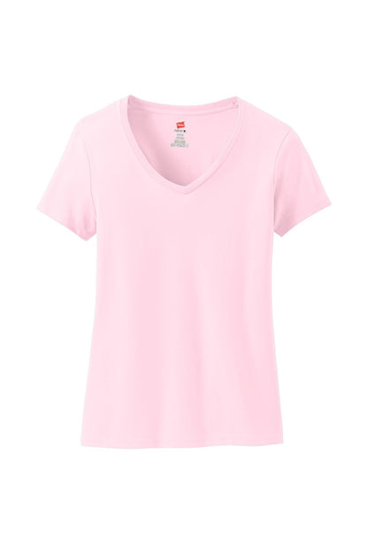 Hanes Ladies Perfect-T Cotton V-Neck T-Shirt S04V