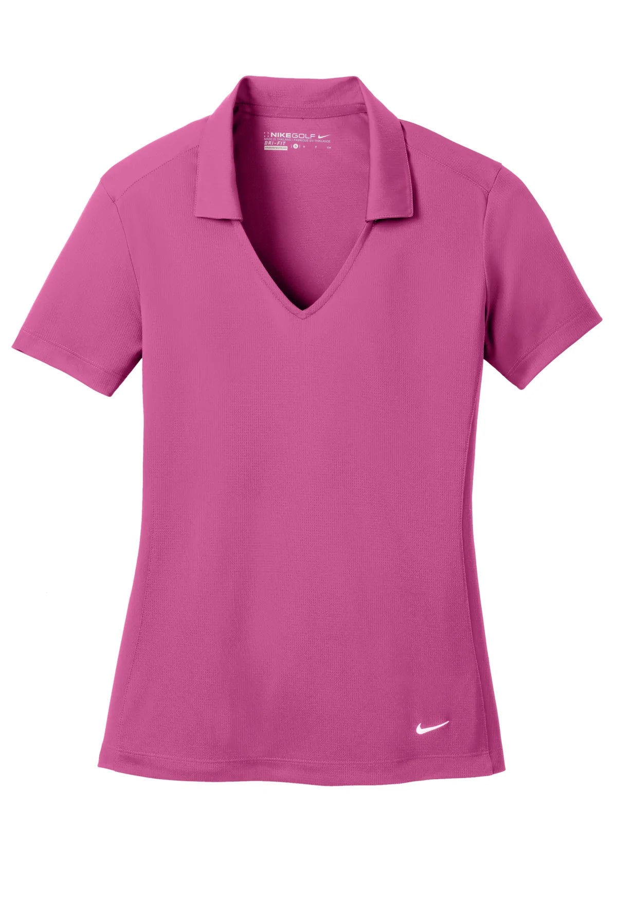 Nike Ladies Dri-FIT Vertical Mesh Polo | Pink Fire