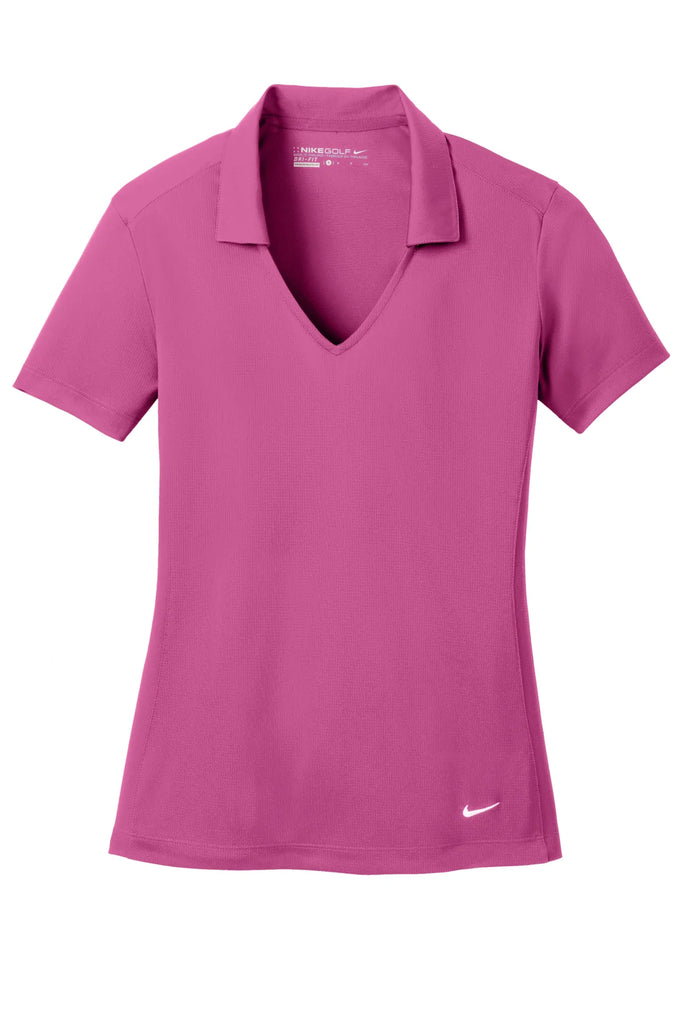 Nike Ladies Dri-FIT Vertical Mesh Polo | Pink Fire