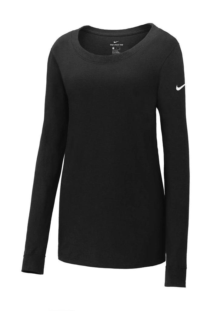 Nike Ladies Core Cotton Long Sleeve Scoop Neck Tee