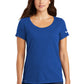 Nike Ladies Dri-FIT Cotton/Poly Scoop Neck Tee | Rush Blue