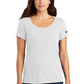 Copy of Nike Ladies Dri-FIT Cotton/Poly Scoop Neck Tee | White