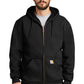 Carhartt Rain Defender Rutland Thermal-Lined Hooded Zip-Front Sweatshirt | Black