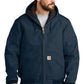 Carhartt Quilted-Flannel-Lined Duck Active Jacket | Dark Navy
