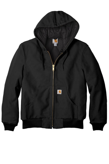 Carhartt Tall Quilted-Flannel-Lined Duck Active Jacket | Black