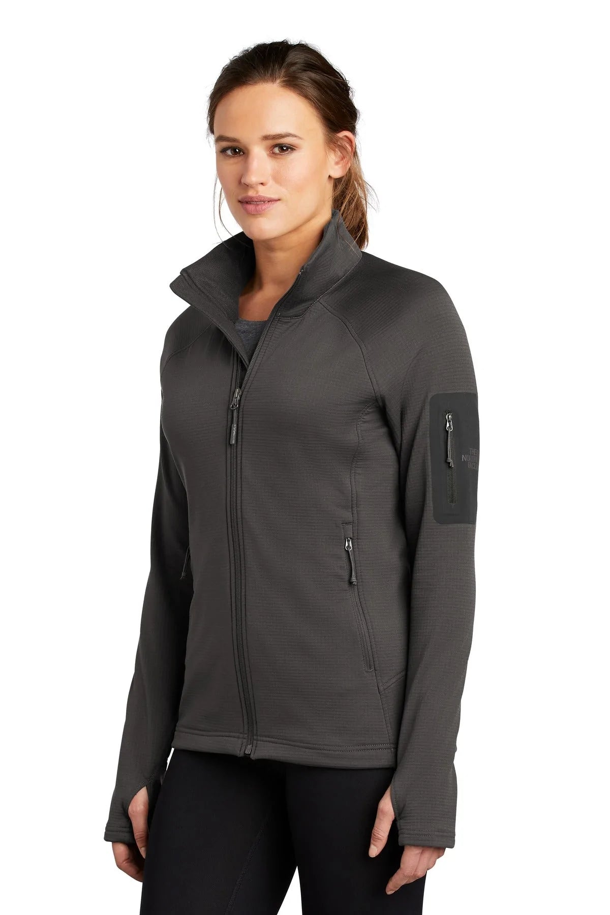 The North Face Ladies Mountain Peaks Full-Zip Fleece Jacket | Asphalt Grey