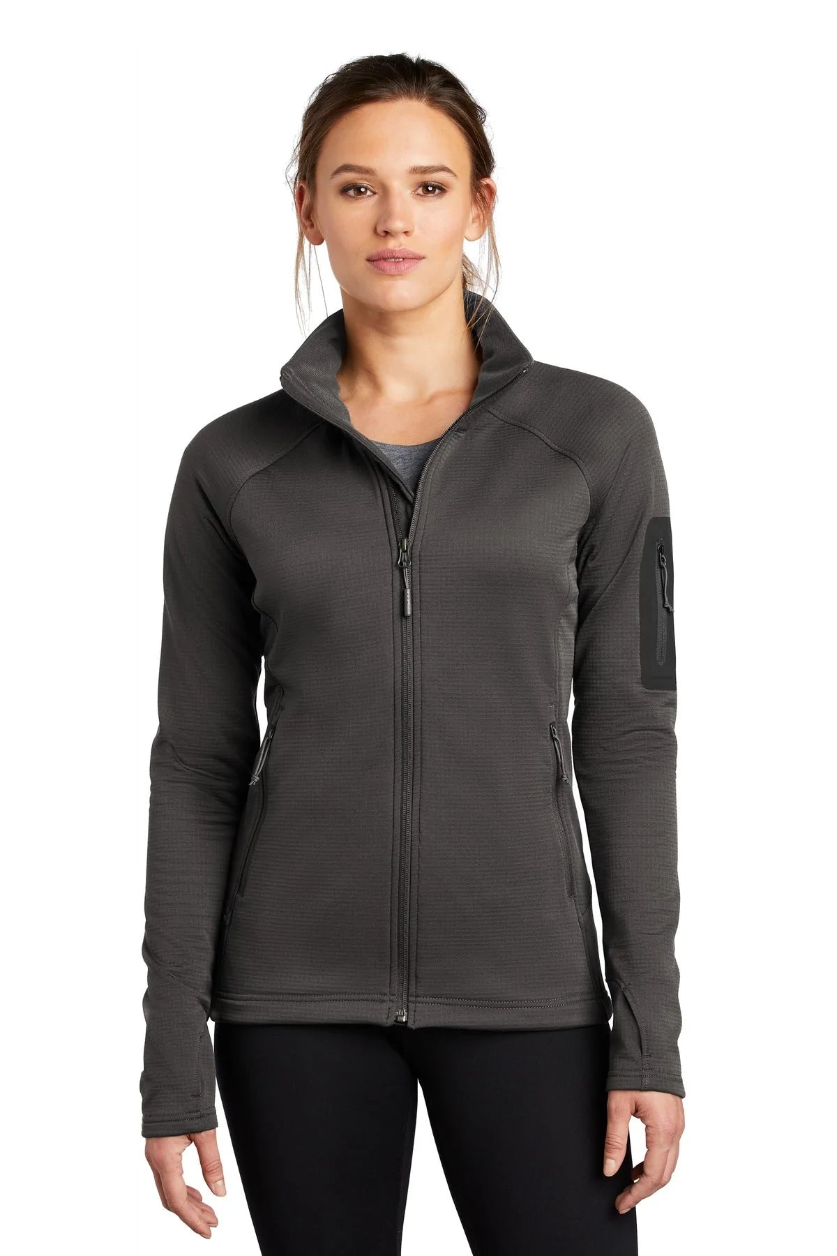 The North Face Ladies Mountain Peaks Full-Zip Fleece Jacket | Asphalt Grey